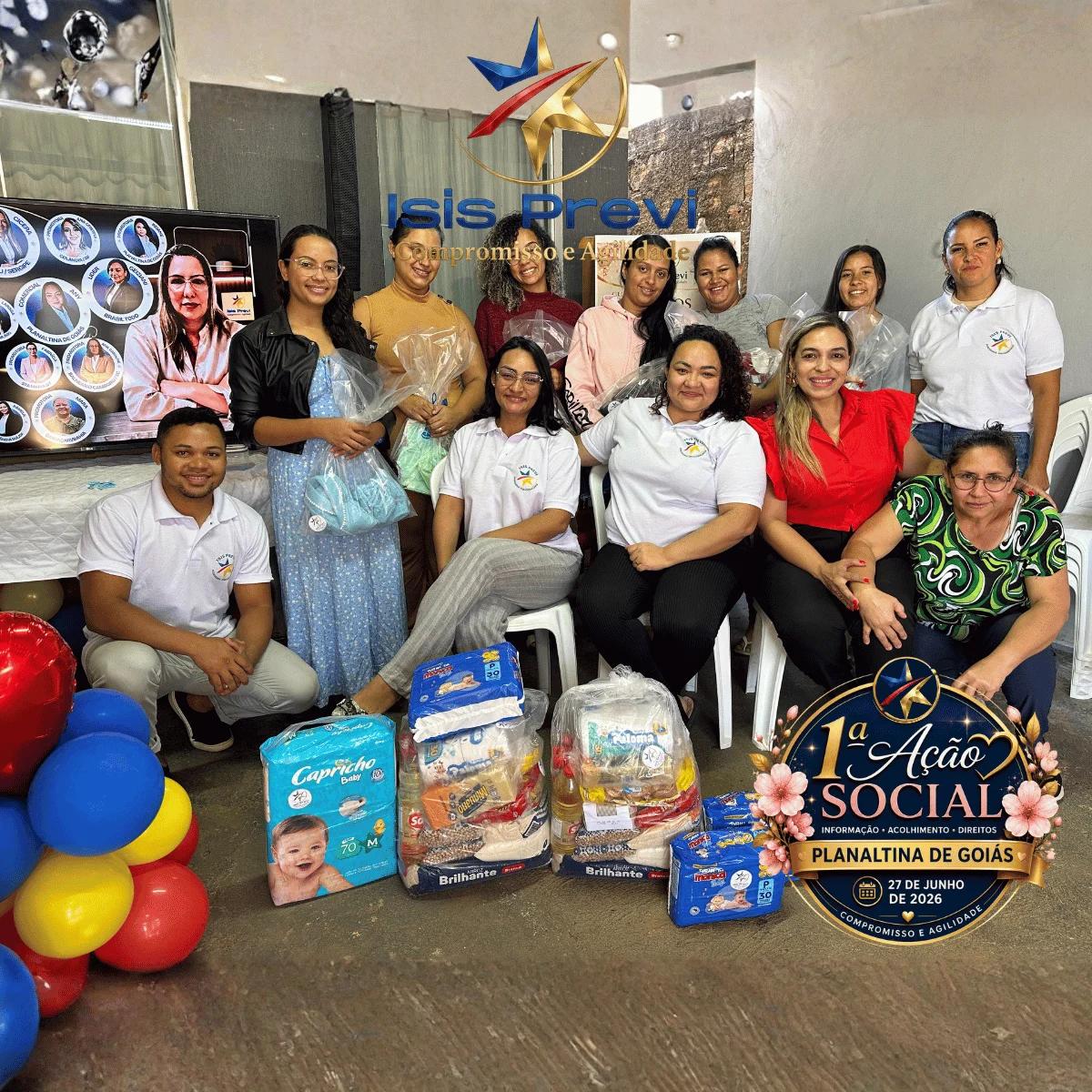 Registro de participantes e equipe em uma ação social anterior da Isis Previ, foto 11