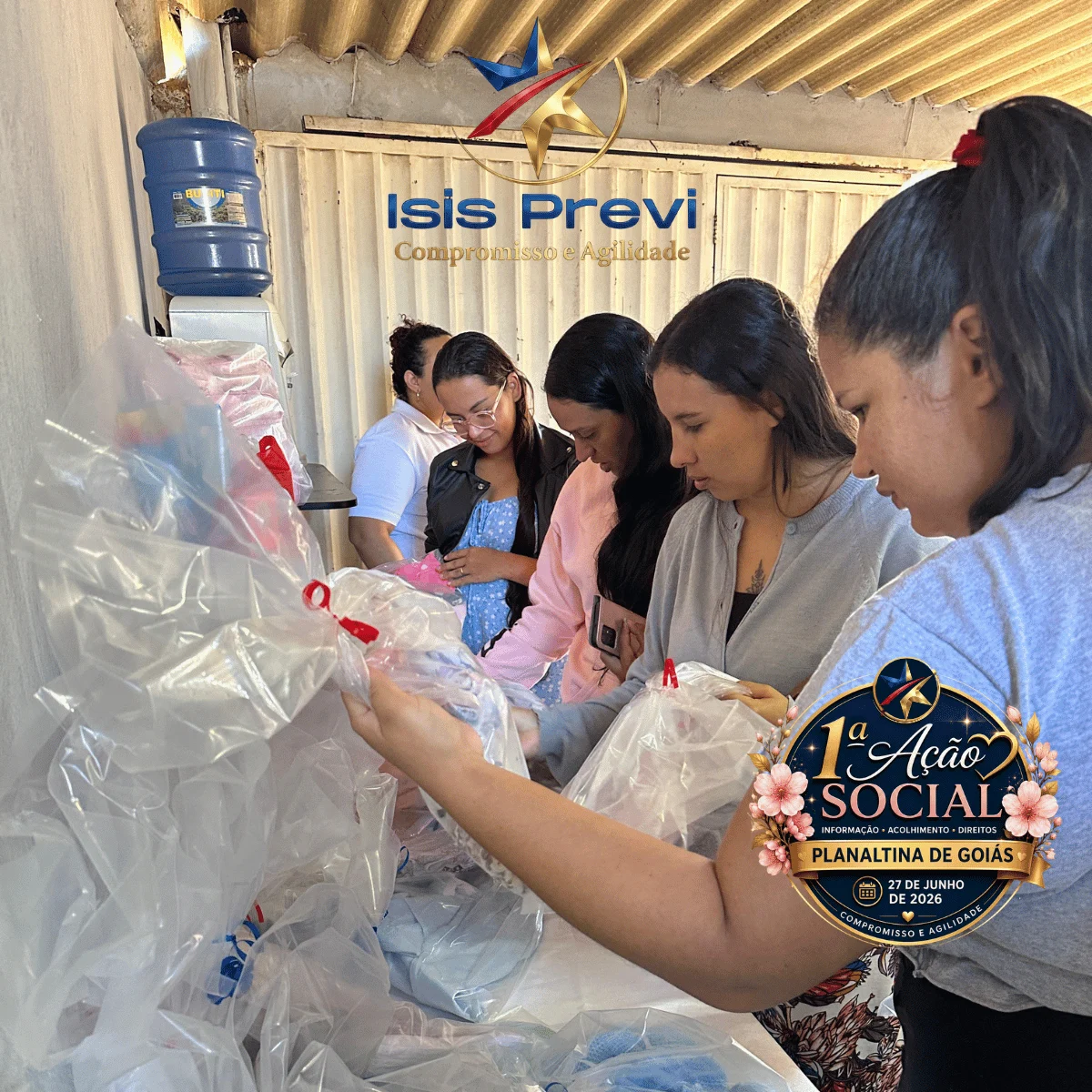 Registro de participantes e equipe em uma ação social anterior da Isis Previ, foto 12