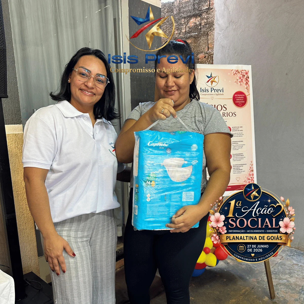 Registro de participantes e equipe em uma ação social anterior da Isis Previ, foto 15